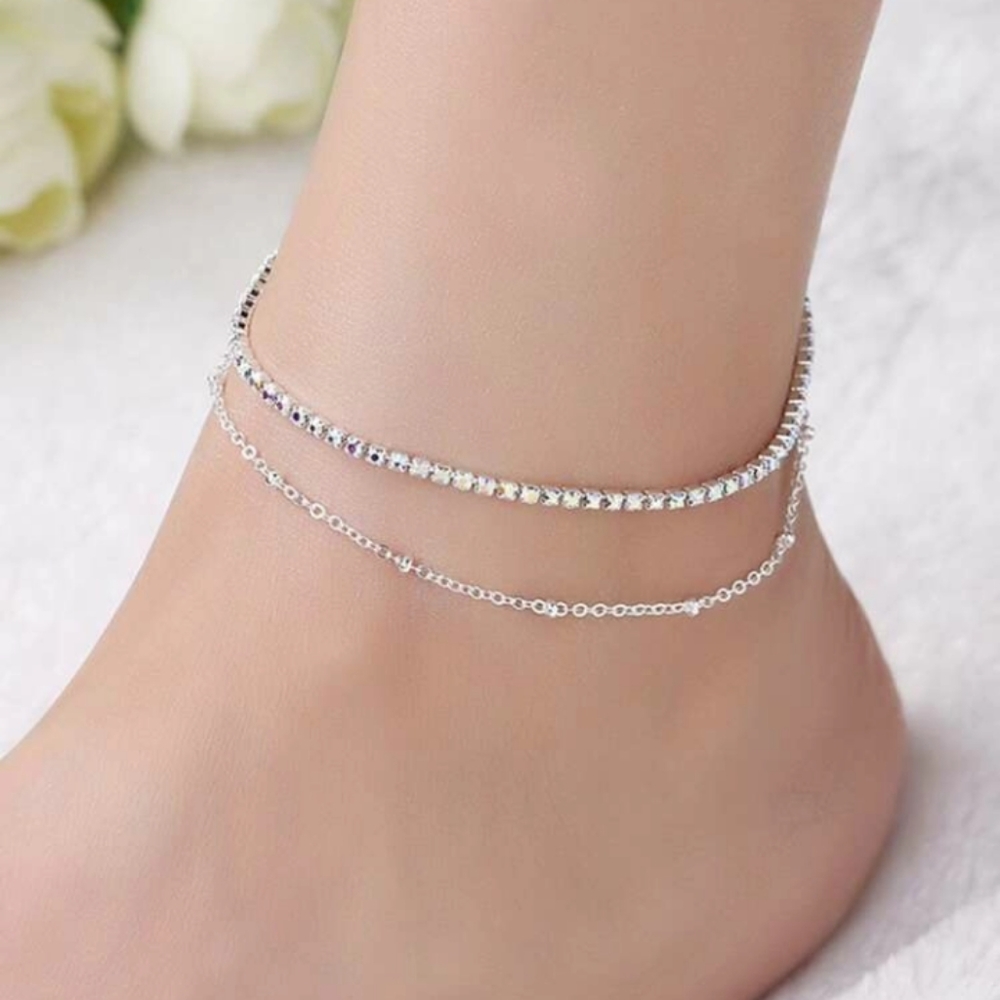 Double Layer Silver Ankle!!